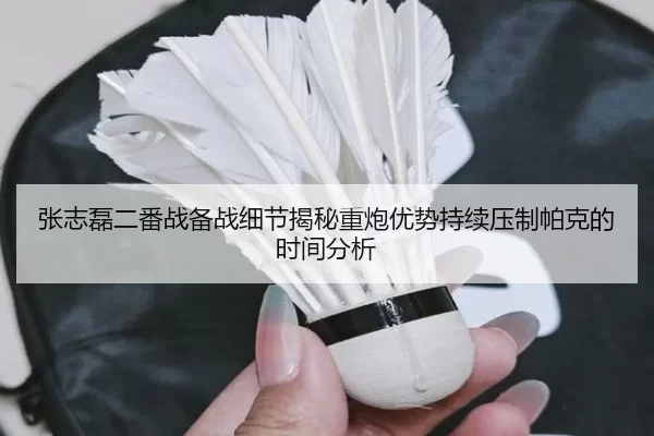 张志磊二番战备战细节揭秘重炮优势持续压制帕克的时间分析